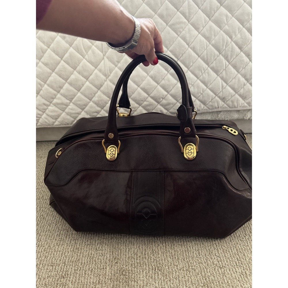 Vintage Marino Orlandi Italian Leather 22" Duffle Weekender Travel Bag XL Rare